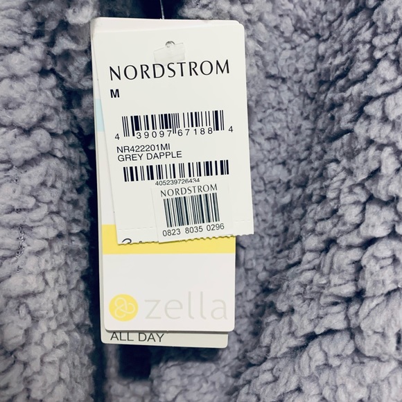 New Nordstrom Zella Cassie gray dapple sherpa Jacket M - Picture 4 of 7
